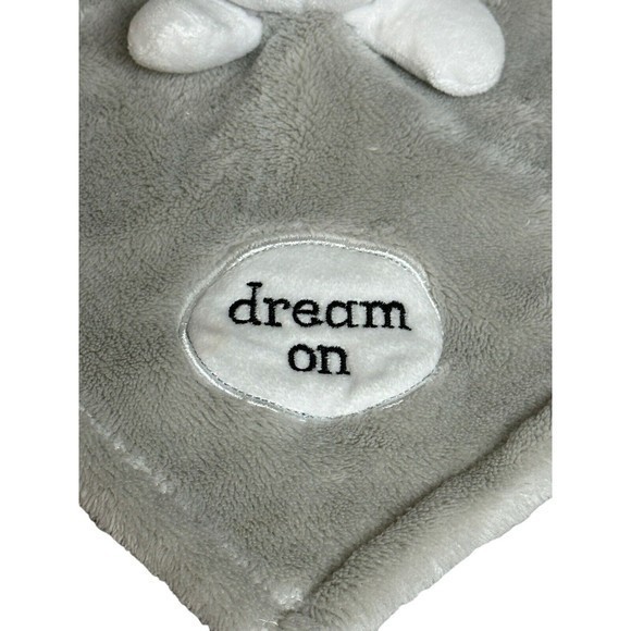 Baby Gear Grey White Zebra Dream On Security Blanket Plush Lovey Fluffy - Picture 3 of 5